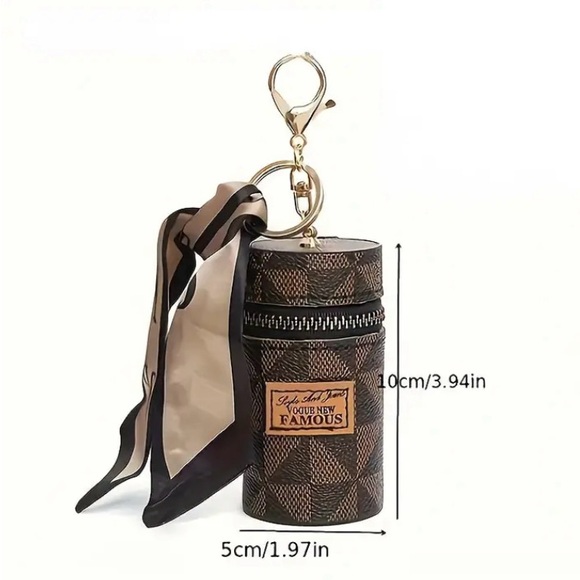 Chic Retro Coin Purse With Scarf Accent - Faux Leather 🆕 - Picture 4 of 4